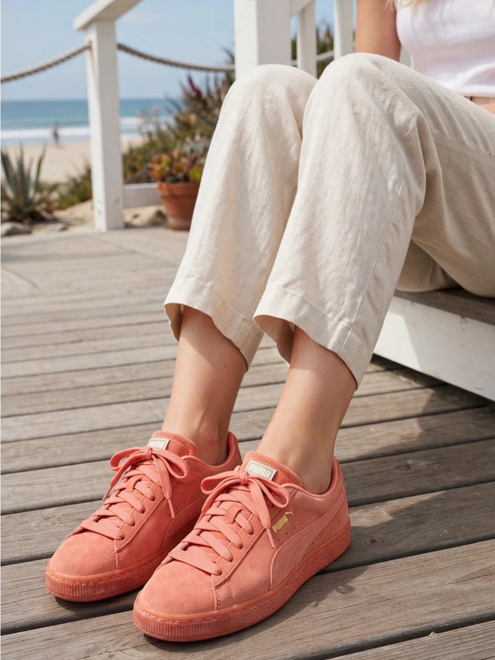 Women's Puma Suede Coral Sneakers